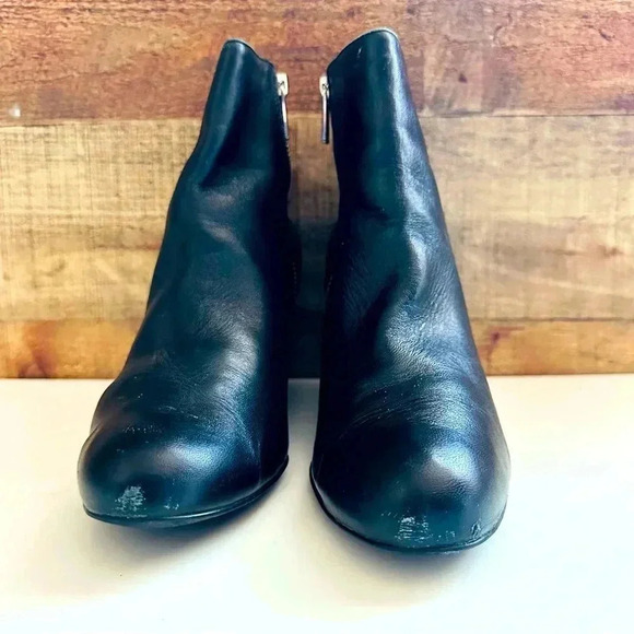 Micheal Kors Leather Wedged Ankle Boots - Picture 3 of 7